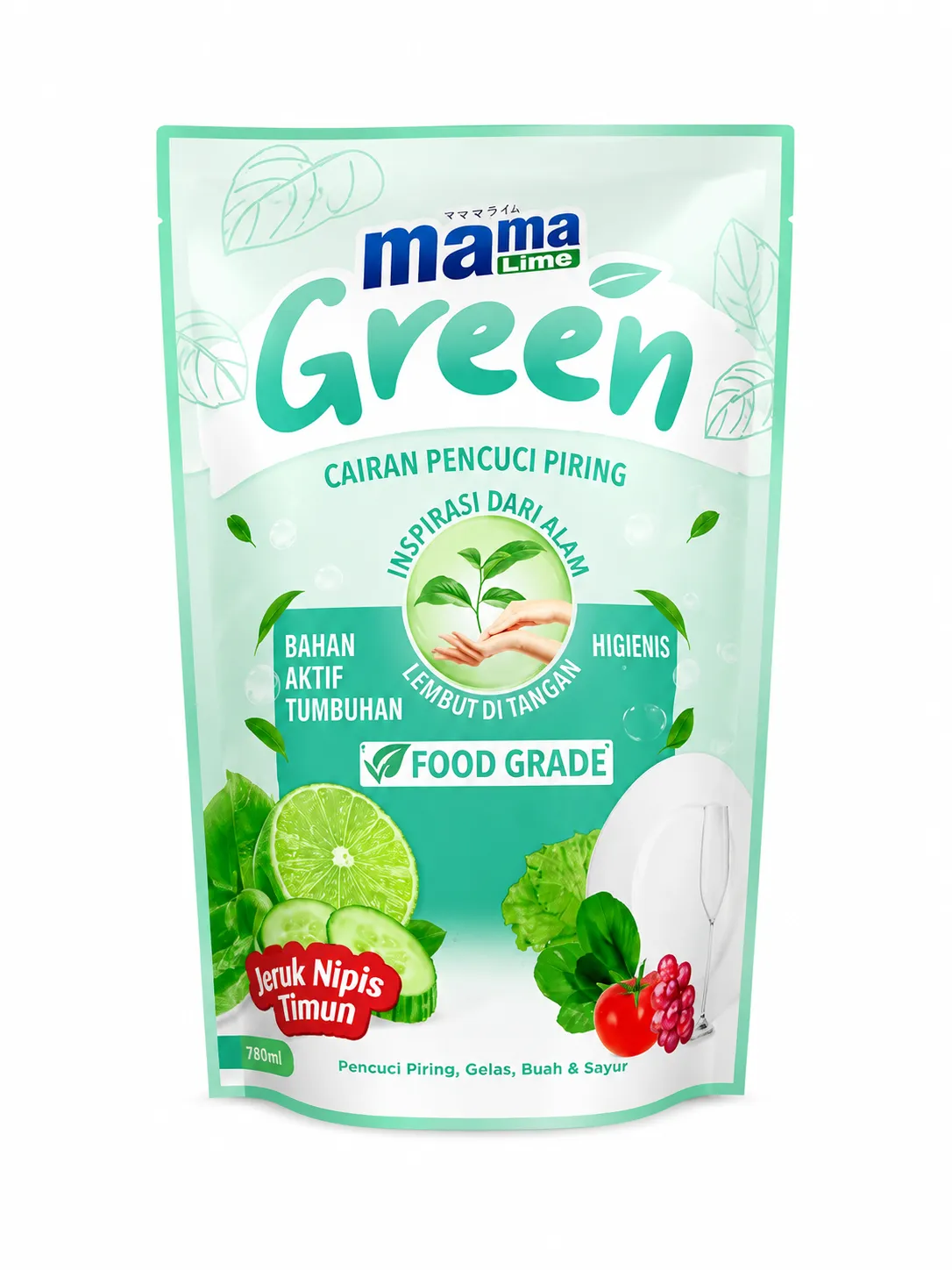 Mama Lime Green Jeruk Nipis & Timun Pouch 690 gr – 1